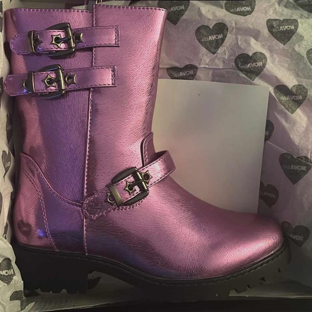 Fashion Nova Metallic Boots